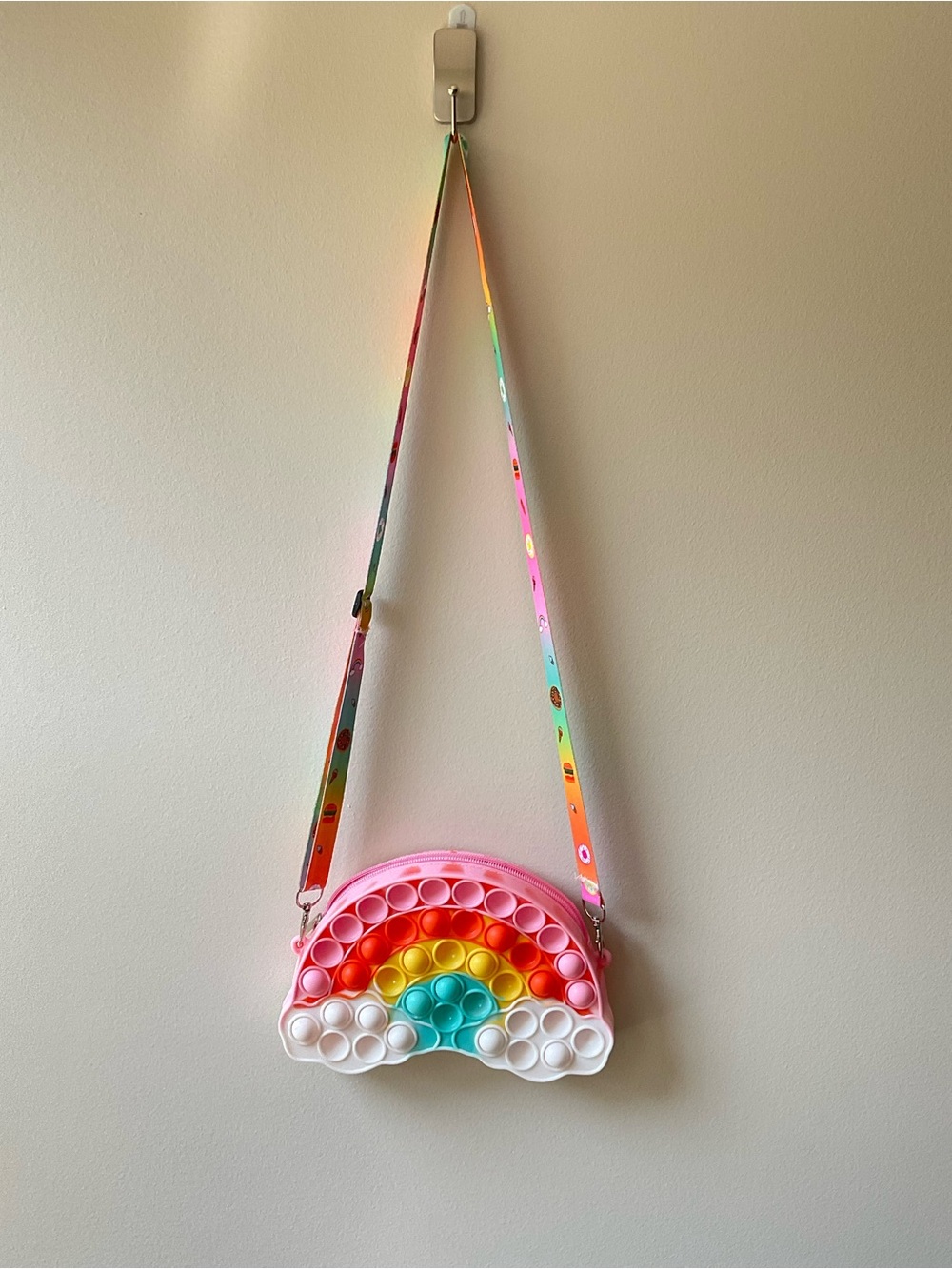 Rainbow Pop-It Crossbody Bag for Kids